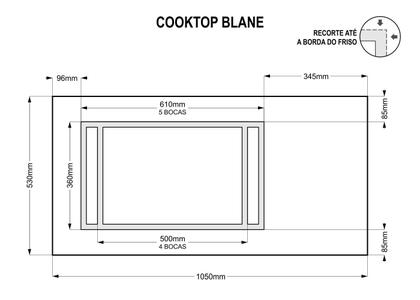 Imagem de Balcão para Cooktop 5 Bocas com Espaço para Forno 1 Porta 1 Gaveta Cozinha Compacta Multiuso