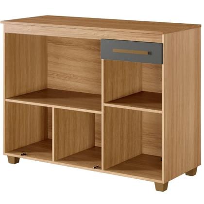 Imagem de Balcão para Cooktop 5 Bocas Cronus Cinamomo Grafite Arte Móveis