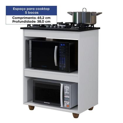 Imagem de Balcão Para Cooktop 5 Bocas Turim Branco