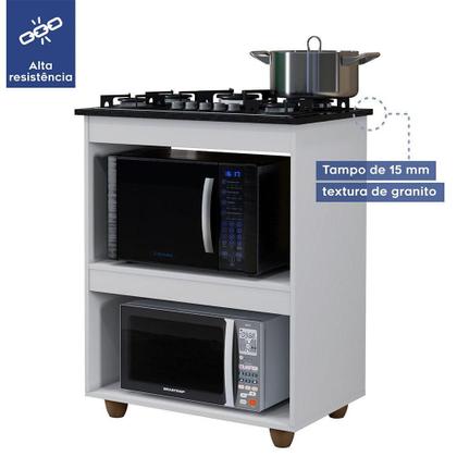 Imagem de Balcão Para Cooktop 5 Bocas Turim Branco