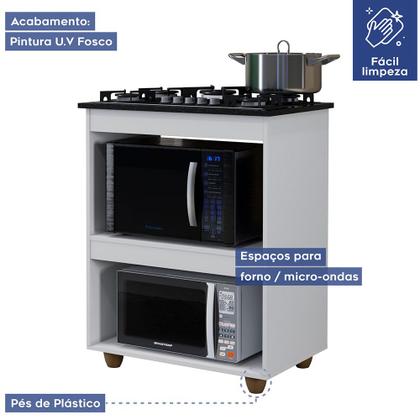 Imagem de Balcão para Cooktop 5 Bocas Turim Kaiki Móveis