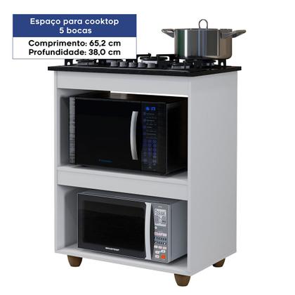 Imagem de Balcão para Cooktop 5 Bocas Turim Kaiki Móveis