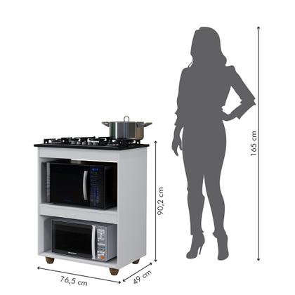 Imagem de Balcão para Cooktop 5 Bocas Turim Kaiki Móveis