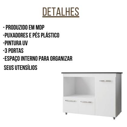 Imagem de Balcão Para Cooktop Ana 5 Bocas 3 Portas Moblis