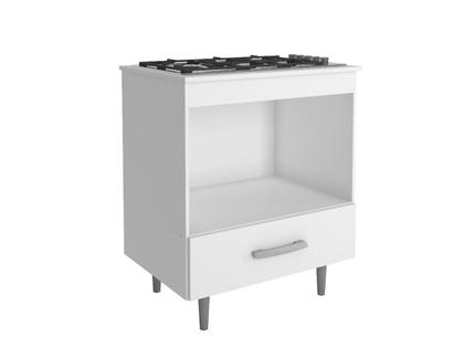 Imagem de Balcão para Cooktop com 1 gaveta Alecrim branco