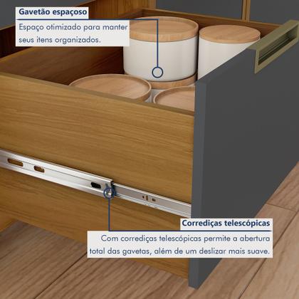 Imagem de Balcão Para Cozinha 1 Porta 1 Gaveta Imperatriz 100% Mdf