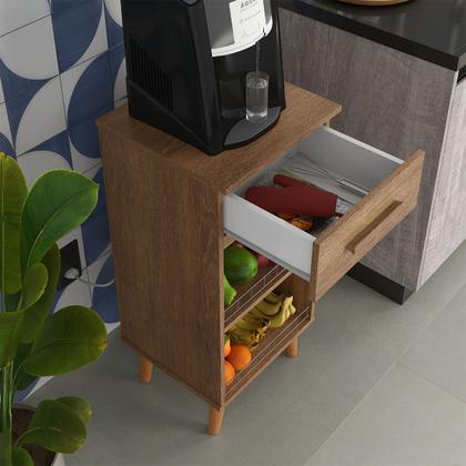Imagem de Balcão para Cozinha Armário Fruteira com Gaveta Multiuso
