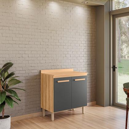 Imagem de Balcao para Cozinha Intenza com Tampo 80cm com 2 portas