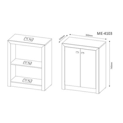 Imagem de Balcão para Escritório 2 Portas ME4103 Tecnomobili