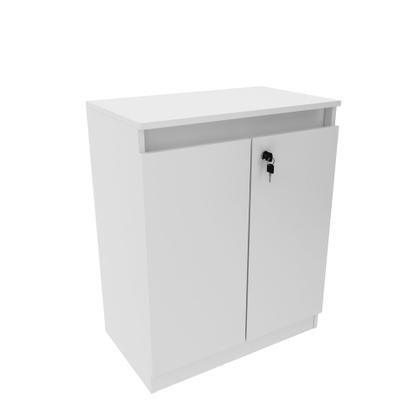 Imagem de Balcão para Escritório Com Chave Home Office 2 Portas Branco Tecnomobili