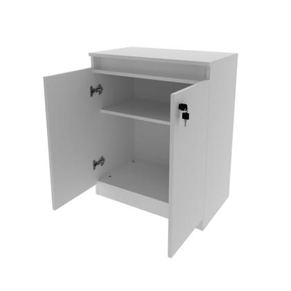 Imagem de Balcão para Escritório Com Chave Home Office 2 Portas Branco Tecnomobili