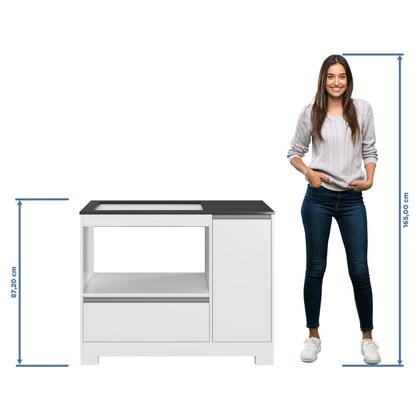 Imagem de Balcão para Fogão Cook Top de 5 Bocas com Gavetão