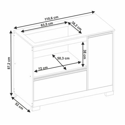 Imagem de Balcão para Fogão Cook Top de 5 Bocas com Gavetão