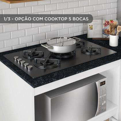 Imagem de Balcão Para Fogão Notável Cooktop 5 Bocas Com Pés Nt3050 Branco/granito