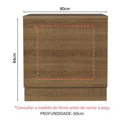 Imagem de Balcão para Forno de Embutir 80 x 60 cm Com Tampo Madesa