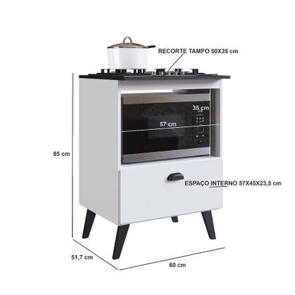 Imagem de Balcao Para Forno E Cooktop 4 Bocas Bogota Branco