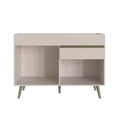 Imagem de Balcão para Pia 120cm sem Tampo 2 Portas 1 Gaveta One