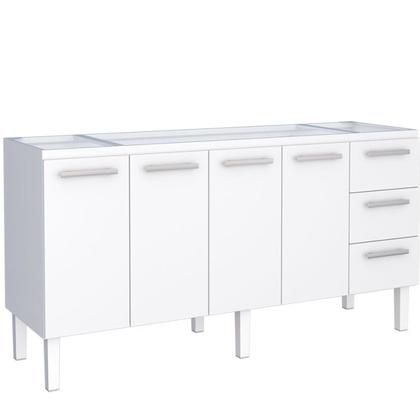 Imagem de Balcão para Pia de Cozinha 180cm 4 Portas 3 Gavetas Vênus