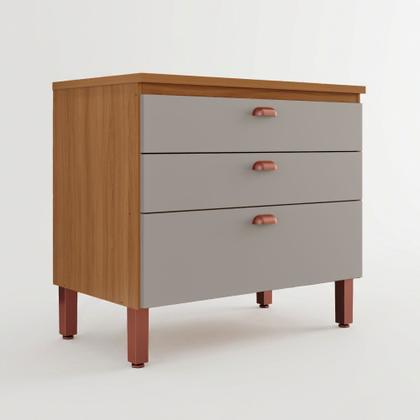 Imagem de Balcão Pequeno Cozinha Positano New 100 MDF 3 Gavetas