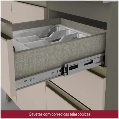 Imagem de Balcão Pia 03 Portas Connect Henn Duna Com Cristal