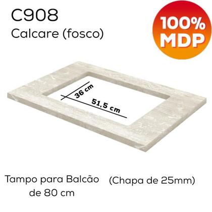 Imagem de Balcao Pia 120 cm Balcao Cooktop 80 cm Americana Branco Calcare Henn