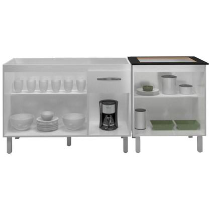 Imagem de Balcao Pia 120cm E Cooktop 5 Bocas Mobbs Branco