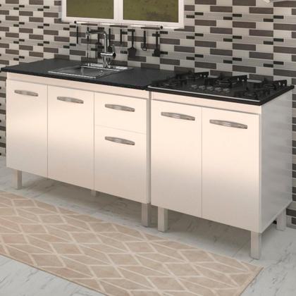 Imagem de Balcao Pia 120cm E Cooktop 5 Bocas Mobbs Branco