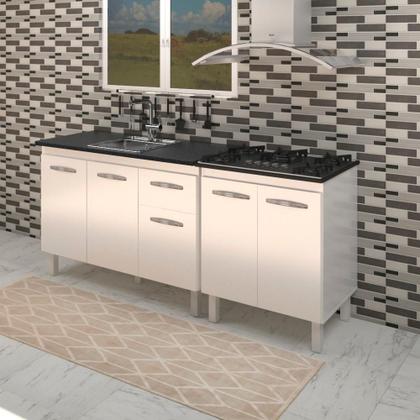 Imagem de Balcao Pia 120cm E Cooktop 5 Bocas Mobbs Branco