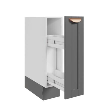 Imagem de Balcão Porta Tempero 20cm sem Tampo Arizona CabeCasa MadeiraOriginals Cinza/Branco
