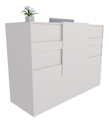 Imagem de Balcão Recepção Caixa 105cm Branco - Linha Premium - Mod 1.1