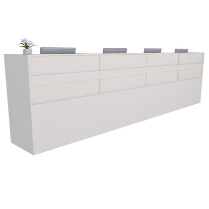 Imagem de Balcão Recepção Caixa 476cm Branco - Linha Premium - Mod 1.3