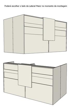Imagem de Balcão Recepção Caixa em L 161cm Freijó Syncro - Premium 1.1