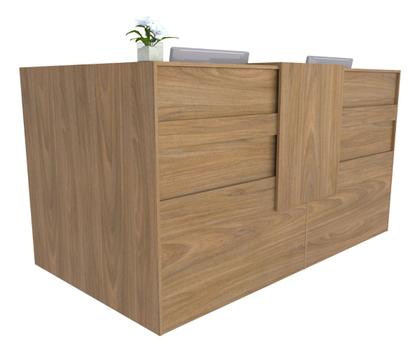 Imagem de Balcão Recepção Caixa em L 161cm Freijó Syncro - Premium 1.1