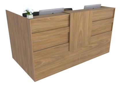 Imagem de Balcão Recepção Caixa em L 161cm Freijó Syncro - Premium 1.1