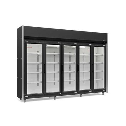 Imagem de Balcao Refrigerado Expositor Vertical Geas-5p Preto 5 Portas 3,506Mt 220V - Gelopar