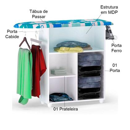 Imagem de Balcão Tábua de Passar Roupa 1 Porta Maria