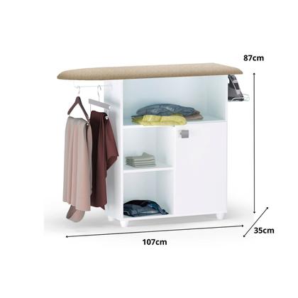 Imagem de Balcão Tábua de Passar Roupas Mariana Com Porta Cabide - Ajl Móveis