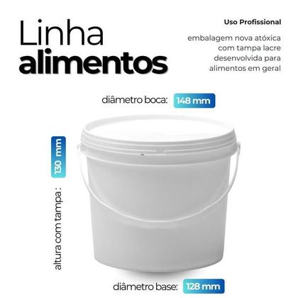 Imagem de Balde 1.8 Litros Para Frango Frito 8 Pçs