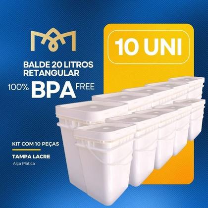 Imagem de Balde 20L Para Cosmeticos 10 Und