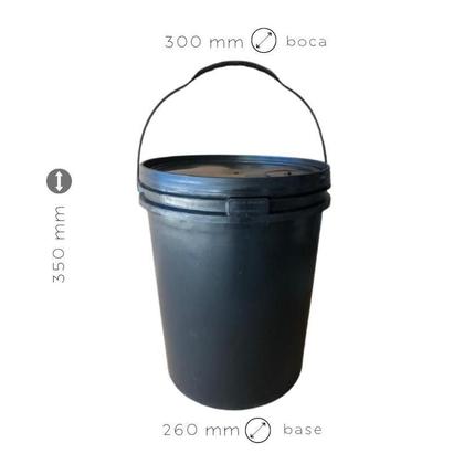 Imagem de Balde 20L Para Decoração Alça Plástica Tampa Lacre