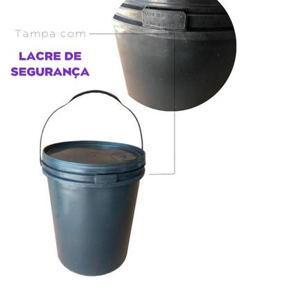 Imagem de Balde 20L Para Enfeite De Mesa Alça Plástica Tampa Lacre