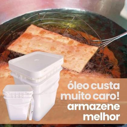 Imagem de Balde 20L Retangular - Kit 04 Pçs P Temakeria