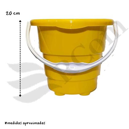 Imagem de Balde Baldinho Com Regador Infantil Monte Libano Para Praia Areia Jardim Rastelo Pazinha Forminhas Presente +18 Meses