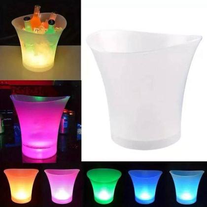 Imagem de Balde Bebidas Led Caixa Som Integrada Portatil Festas Lazer Design Moderno Casa Comércio Balada Eventos Presente