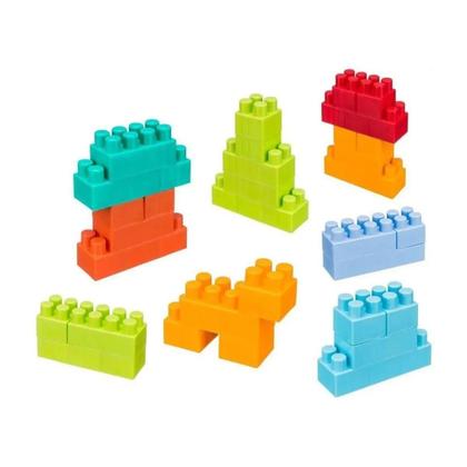 Imagem de Balde Blocos de Montar Colorido 25 pçs Gulliver Cód. 5122