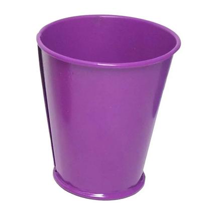 Imagem de Balde Cachepot Enfeite Para Mesa Festa Evento 15 Anos Metal Mini Roxo Kit Com 12 (balde-p-b)
