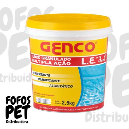 Imagem de Balde cloro genco 3 em 1 multipla ação l.e piscina 2,5 kg