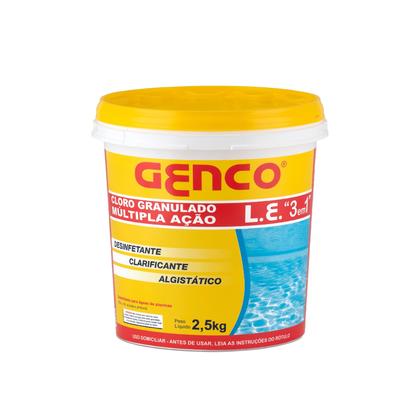 Imagem de Balde cloro genco 3 em 1 multipla ação l.e piscina 2,5 kg