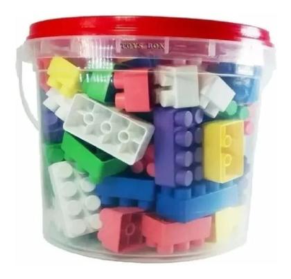 Imagem de Balde De Blocos De Montar Com 104 Peças Monta Monta Grande