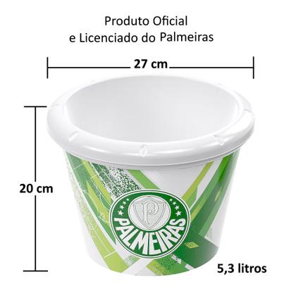 Imagem de Balde de Cerveja Oficial Palmeiras 5.3L Estampado para Casa Bares e Botecos
